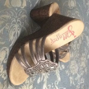 Jelly pop memory foam ladies wedges